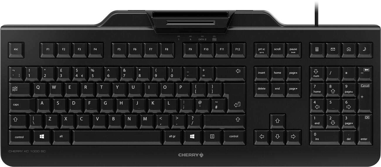 CHERRY JK-A0100GB-2 Toetsenbord Bedraad Zonder Bluetooth Zwart Geschikt voor linkshandigen