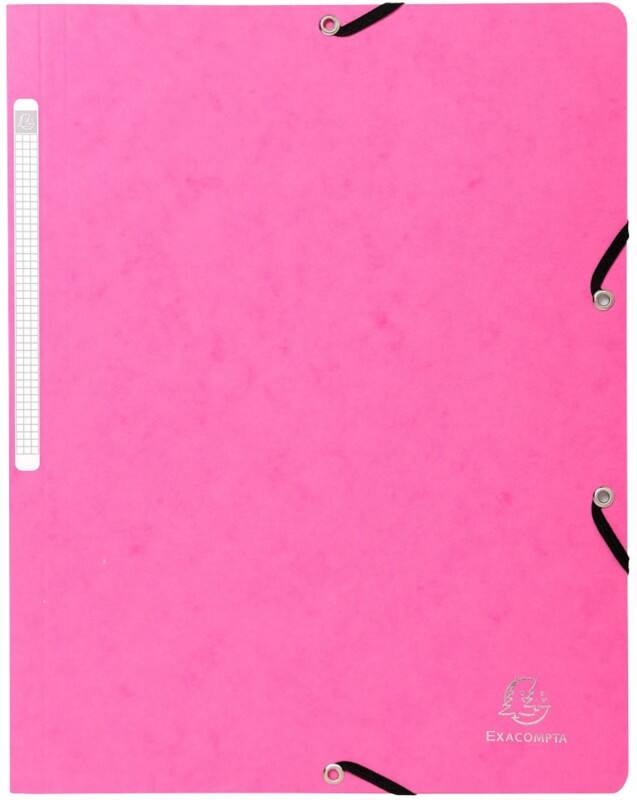 Farde à élastique Exacompta 5560E Carton Rose 24 x 32 cm 25 unités