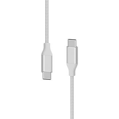 XLAYER 217086 1 x USB C male naar 1 x USB C male oplaadkabel 1.5m Zilver