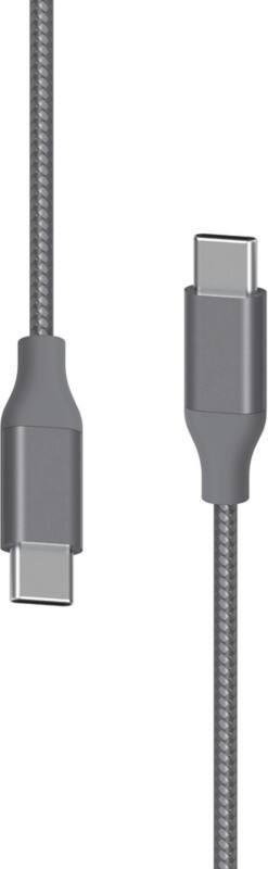 Câble de charge XLayer PREMIUM Métallisé USB-C vers USB-C 1,5 m (Charge rapide 3A / USB 2.0) Gris sidéral