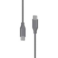 Câble Xlayer PREMIUM Métallique USB C vers USB C 1,5m (Recharge rapide 3A/USB 2.0) Gris