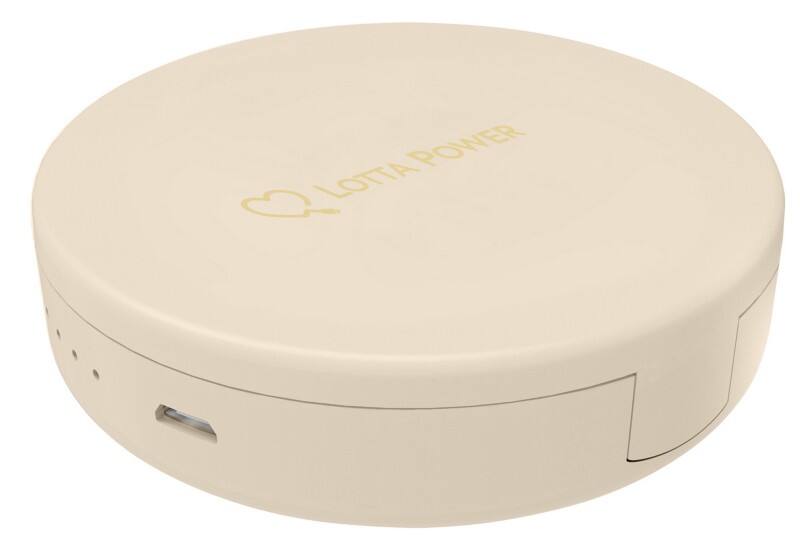Batterie externe avec miroir Make-up LOTTA POWER 217389 4000 mAh Doré