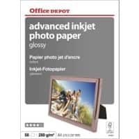 Office Depot Fotopapier glanzend A4 280 g/m² Wit Pak van 50