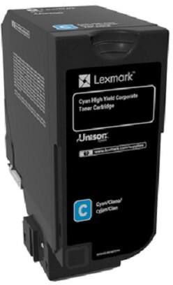 Lexmark Origineel Tonercartridge 74C2HCE Cyaan
