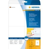 HERMA Etiketten Etiketten wit correctie/afdek 105x148 A4 Klevend A4 105 x 148 mm  25 Vellen à 4 Etiketten