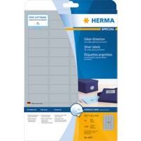 Étiquettes en plastique HERMA 4097 Argentées Rectangulaires A4 45,7 x 21,2 mm 25 feuilles de 48 étiquettes 4097