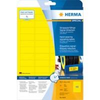 Étiquettes en plastique résistantes HERMA 8030 Jaune Rectangulaires A4 45,7 x 21,2 mm 25 feuilles de 48 étiquettes 8030
