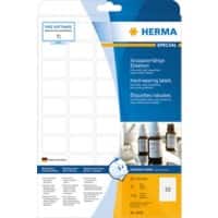 Étiquettes en plastique résistantes HERMA 8338 A4 Blanc Rectangulaires 37 x 25 mm 25 Feuilles de 50 Étiquette 8338