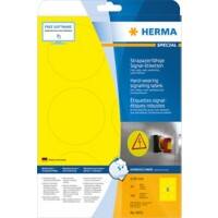Étiquettes en plastique résistantes HERMA 8035 Jaune Ø 85 mm 25 feuilles de 6 étiquettes 8035