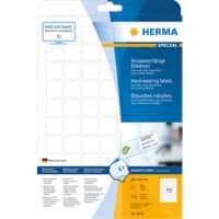 Étiquettes en plastique résistantes HERMA 8339 A4 Blanc Carrées 24 x 24 mm 25 Feuilles de 70 Étiquettes 8339