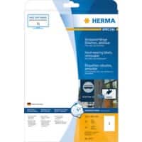 Étiquettes en plastique résistantes HERMA 4577 A4 Blanc Rectangulaires 210 x 297 mm 20 Feuilles de 1 Étiquette 4577
