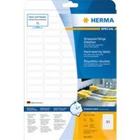 Étiquettes en plastique résistantes HERMA 8337 A4 Blanc Rectangulaires 37 x 13 mm 25 Feuilles de 85 Étiquette 8337