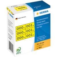 HERMA Numeriek Etiketten 4801 klevend Geel 10 x 22 mm 3 Rollen à 1000 Etiket