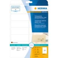 Étiquettes d'adresse HERMA Laser 8671 Adhésif A4 Transparent 99.1 x 38.1 mm 25 Feuilles de 14 Étiquettes