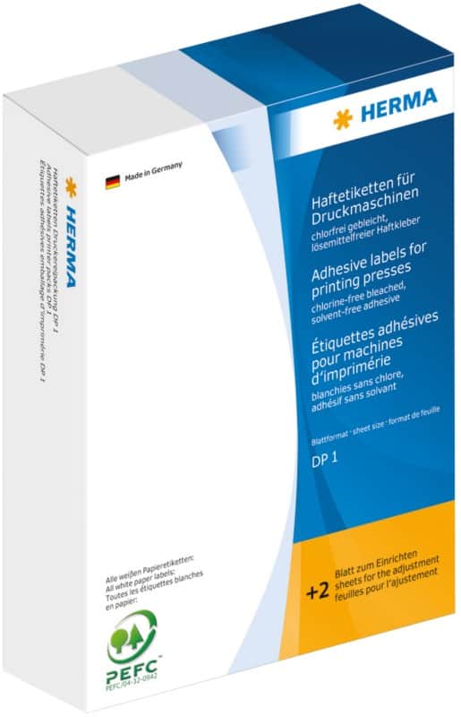 Étiquettes adhésives HERMA 2990 Blanc DP1 10 x 49 mm 210 feuilles de 24 étiquettes 2990