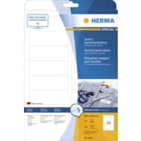 Étiquettes badges HERMA 4588 Blanc, en textile Rectangulaires 88,9 x 33,8 mm 10 feuilles de 16 étiquettes 4588