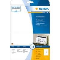 Étiquettes badges HERMA 4519 Blanc, en textile Rectangulaires 200 x 144 mm 20 feuilles de 2 étiquettes 4519