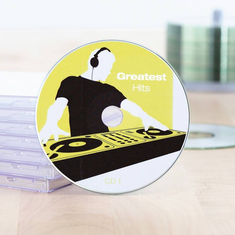 Étiquettes CD/DVD HERMA 8624 adhésif 116 x 116 mm 10 Feuilles de 2 Étiquettes