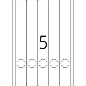 Étiquettes pour dos de classeur HERMA A4 38x297 mm weiß Papier matt 125 St. 38 x 297 mm 25 Feuilles de 5 Étiquettes 4830