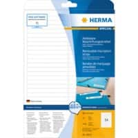 Étiquettes repositionnables HERMA 10015 Blanc Rectangulaires 96 x 10 mm 25 feuilles de 54 étiquettes 10015