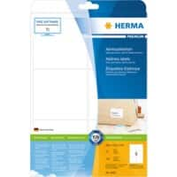 Étiquettes d'adresse HERMA Laser 4502 Adhésif Blanc 9,91 x 9,31 cm 25 Feuilles de 6 Étiquettes