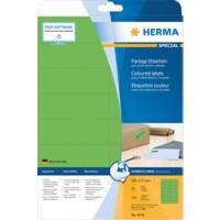 HERMA Gekleurde Etiketten 4554 Groen Rechthoekig 105 x 37 mm 20 Vellen van 16 Etiketten