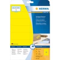 Étiquettes de couleur HERMA 4551 Jaune Rectangulaires 105 x 37 mm 20 feuilles de 16 étiquettes 4551