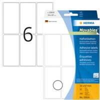 HERMA Etiketten 10616 Klevend Wit 34 x 67 mm  32 Vellen à 6 Etiketten