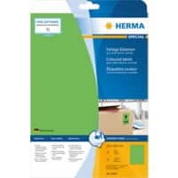 Étiquette de couleur HERMA Laser 4424 adhésif Vert 21 x 29,7 cm 20 Feuilles de 1 Étiquettes