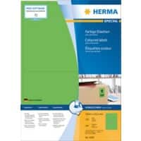 Étiquettes universelles HERMA Laser 4569 Adhésif Vert 19,9 x 14,3 cm 100 Feuilles de 2 Étiquettes