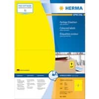 Étiquettes de couleur HERMA 4565 Jaune Rectangulaires 199 x 143 mm 100 Feuilles de 2 Étiquettes 4565