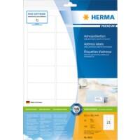 Étiquettes d'adresse HERMA 8632 Blanc Rectangulaires 63,5 x 38,1 mm 10 feuilles de 21 étiquettes 8632