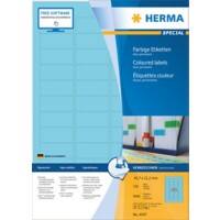 Étiquettes de couleur HERMA 4547 Bleu Rectangulaires 45 x 21 mm 100 Feuilles de 48 Étiquettes 4547