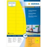 Étiquettes de couleur HERMA 4544 Jaune Rectangulaires 45 x 21 mm 100 Feuilles de 48 Étiquettes 4544