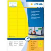 Étiquettes de couleur HERMA 4544 Jaune Rectangulaires 45 x 21 mm 100 Feuilles de 48 Étiquettes 4544
