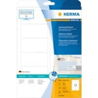 Étiquettes jet d’encre HERMA 8842 Blanc Rectangulaires 88,9 x 46,6 mm 25 feuilles de 12 étiquettes 8842