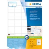 Étiquettes d'adresse HERMA Laser 4254 Adhésif Blanc 3,81 x 2,12 cm 100 Feuilles de 65 Étiquettes