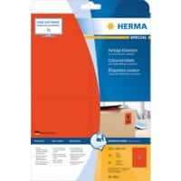 Étiquettes universelles HERMA Laser 4562 Adhésif Rouge 10,5 x 14,8 cm 20 Feuilles de 4 Étiquettes