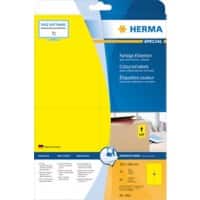 Étiquettes de couleur HERMA 4561 Jaune Rectangulaires 105 x 148 mm 20 Feuilles de 4 Étiquettes 4561