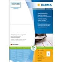 Étiquettes d'adresse HERMA Laser 8691 Adhésif A5 Blanc 14,8 x 10,5 cm 400 Feuilles de 2 Étiquettes