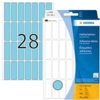 HERMA Etiketten 2363 Klevend Blauw 13 x 40 mm  32 Vellen à 28 Etiketten