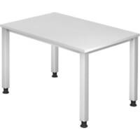 Bureau Hammerbacher Q Series VQS Hauteur ajustable Rectangulaire Blanc 4 pieds métalliques 1200 (L) x 800 (P) x 810 (H) mm Acier, Aggloméré