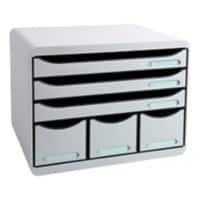 Module à tiroirs Exacompta Store-Box Maxi 6 tiroirs Plastique Gris clair 35,5 x 27 x 27,1 cm