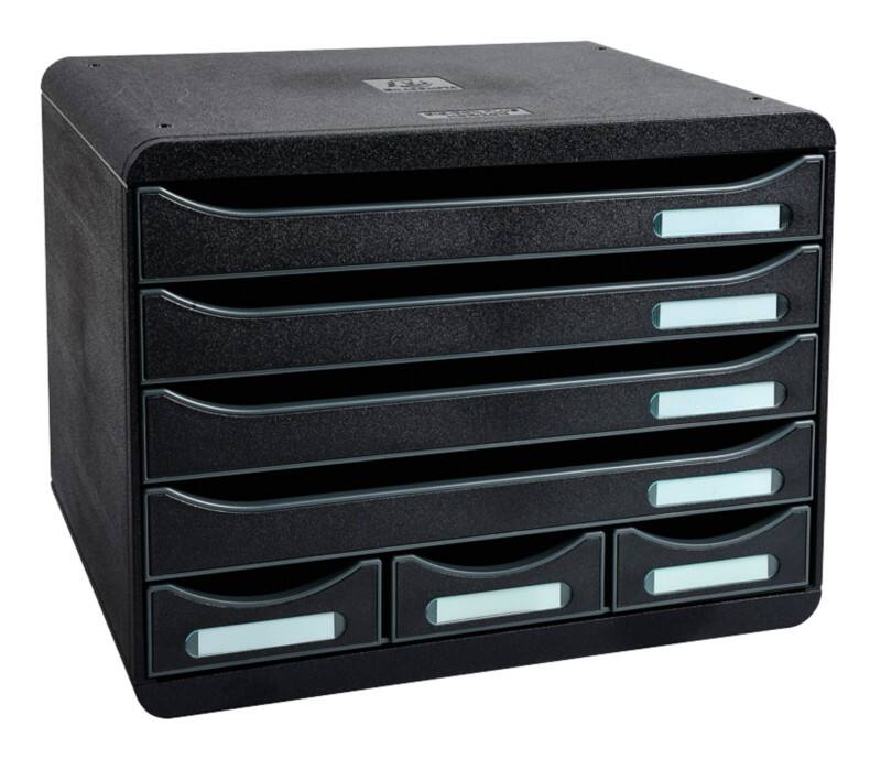 Module de classement Exacompta ECOBlack Plastique Noir 7 Tiroirs 35,5 x 27 x 27,1 cm A4+