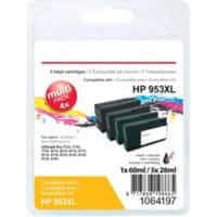 Office Depot HP953XL Compatibel Inktcartridge 1064197 Zwart, cyaan, magenta, geel Multipack 4 Stuks