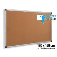 master of boards Kurk Prikbord Wandmontage 180 (B) x 1,5 (D) x 120 (H) cm Bruin