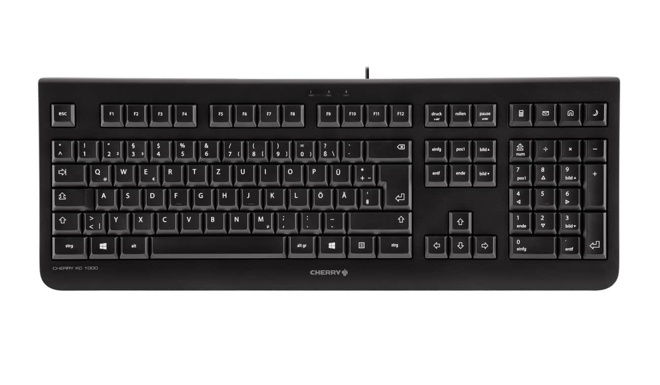 CHERRY Toetsenbord Bedraad QWERTZ Zwart KC 1000
