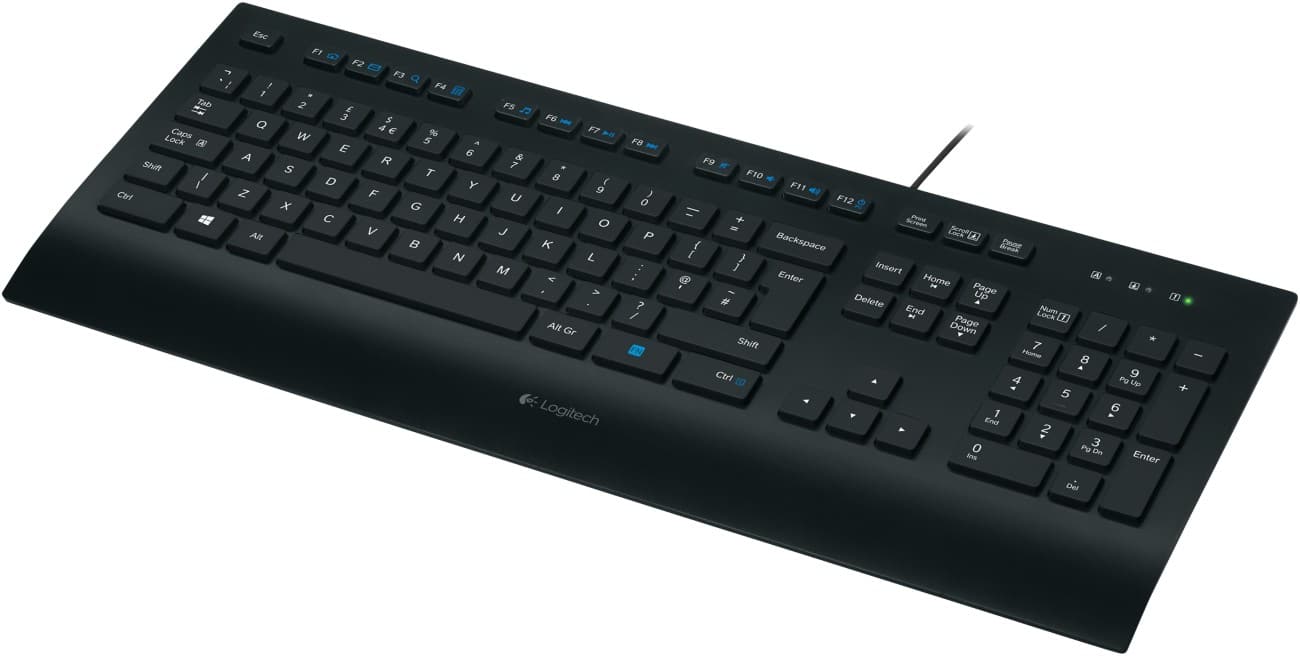 Clavier Logitech Avec fil QWERTZ (DE) Noir K280e