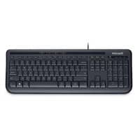 Clavier Microsoft Filaire QWERTZ (DE) Noir 600
