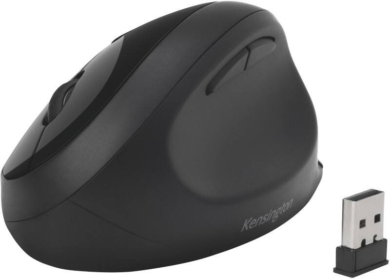 Kensington Pro Fit Dual Draadloze muis Ergonomisch K75404EU Optisch Voor rechtshandigen Bluetooth/USB-A Nano-ontvanger Zwart